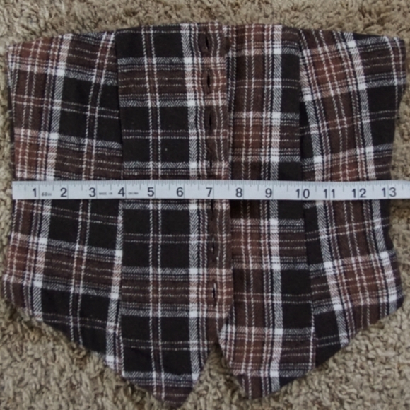 Brown Plaid Corset - Picture 7 of 8